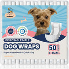 Dog Diapers Male Super Absorbent Pearl Weave Fabric X-small 50 Ct Breathable