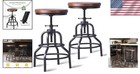 Vintage Industrial Counter Height Stools