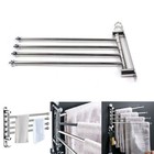 4-arm Bathroom Swivel Towel Bar Towel Hanger Wall Mounted Rack Stainless Steel 