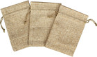 Lot Of 24 3 5x5 Inch Burlap Gift Bags With Drawstring Linen Jewelry Pouches Jute