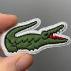 Lot Of 2 Pcs Lacoste Embroidered Patch Iron-on Applique Crocodile Vintage New