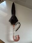 Vintage Columbia Umbrella Pink Clear Lucite Handle