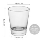 4 Pack Shot Glass Bulk Set Heavy Base  Whiskey Shot Glasses 