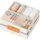  Drawer Organizer Clothes  14 Pack Dresser Organizer For Baby 14pack Beige