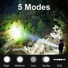 Xhp50 Led Tactical Flashlight Rechargeable Zoom Torch Hunting Camping Light  