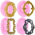  Vintage Mirror Frame Silicone Mold Photo Frame Fondant Mold Picture Frames 
