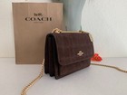 Nwt Coach Cce09 Mini Klare Crossbody Bag Crocodile-embossed Suede smooth Leather