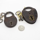 Vintage Cast Iron Padlocks - Lot Of 2 With Keys