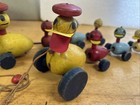 2-vintage 1940s Fisher-price Quacky Family Pull Toy Ma Duck With 3 Baby Ducks