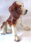 Vintage Goldcrest Dog Spaniel Brown White Ceramic Pottery Figurine 4-1 4  Tall