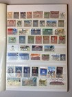     Collectable Aus  Usa  Nz  Eng Stamps In Stamp Album Book Vintage  16 Pages 