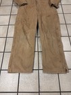 Vtg Carhartt X01 Coveralls Mens 48 Brown Duck Canvas Red Quilted Hooded Usa Made