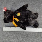 Ty Beanie Buddies Haunt Halloween Bear Plush Toy Black Sparkle Retired 14  New