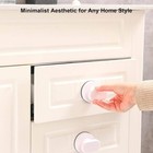 2 Pack Suction Cup Handle For Glass bathroom mirror cabinet sliding Door  White