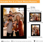 2 Packs 5x7 Picture Frame Black  Engineered Wood 5 X 7 Photo Frame  5 By 7 Photo