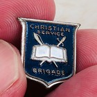 Vtg Christian Service Brigade Enamel Lapel Hat Pin