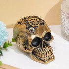 Scary Skeleton Head Statue     1pc Skull Decor For Halloween   Party Dress-up