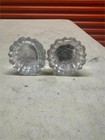 Vintage Glass Salt   Pepper Shakers Set With Metal Lids