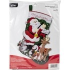 Bucilla Felt Applique Christmas Stocking Kit Santa s Choir Practice 18 In