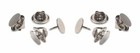 50 Economy Silver Brass Tie Tacks Tacs Pins With Backs 10mm Pad X 8mm Post