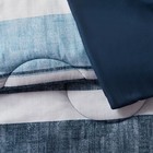 Mainstays 7 Piece Reversible Bed In A Bag Comforter Set Sheets Blue Stripe Queen