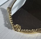 Vtg Hollywood Regency Rope Tassel Oval Mirror Tabletop Vanity Tray Glam