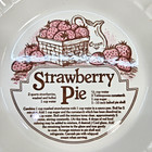 Vintage Royal China By Jeannette Strawberry Pie Recipe Dish 11 Inch