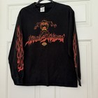 Rare Harley-davidson Looney Tunes Flames Long Sleeve Graphic T-shirt Taz Size M