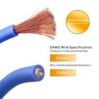 Rck0d 1 0 Gauge Car Audio Dual Amp Wiring Kit Ofc Rca Cable Blue Grey 30-strand