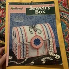 Lot Of 5 Plastic Canvas Leaflets Used Jewelry Box  Geese  Christmas Vases guide 