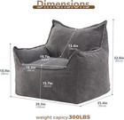 Ebenchico Giant Bean Bag Chair Sofa For Adults Teens  Comfy Corduroy Large Bean