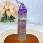 Amethyst Agate Crystal Tower Reiki Healing Gemstone Obelisk Home Decor Gifts