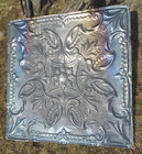 Sale Antique Iridescent Victorian Ceiling Tin Tile Fleur De Li  Flowers Shabby