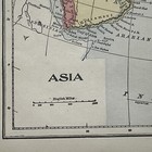 Antique Colorful 1908 Map Of Asia 13 5 X 10 5 Inches