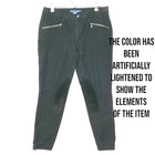 Ralph Lauren Pants Sz 12 Equestrian Riding Suede Inside Patch Snap Ankle Female