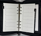 Wilsons Leather Organizer Zippered 6 Ring Binder Planner address Book Black Vtg