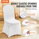 Vevor 100pcs White Stretch Spandex Folding Chair Covers For Wedding Party Dining