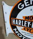 Harley Davidson Motor Oil Porcelain Enamel Sign  19 5 X 17 Inches 2 Sided