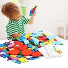 Wooden Tangrams Pattern Blocks Enlightenment Rainbow Puzzle Toy For Baby Product