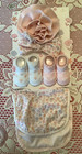 Lot Baby Girl Bibs   Headbands - Nwt