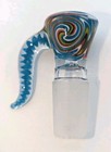 Glass Slide Bowl Pinch Tobacco Hookah Bong Horn Handle Reversal Wig Wag - 18mm
