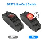 Inline Cord Switch Ac dc 12-250v On off Appliance Switch For Lamp 14awg  16awg