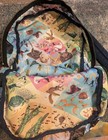 Adult Swim Navy Backpack Lined Nature Animal Bug Interior Gold Zipper Rare