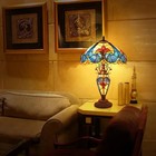 24    Tiffany Style-stained Glass Table Lamp-elegant Led-vintage American Design