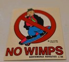 Vintage 80 s No Wimps Skate Blue Skateboard Sticker Rare Nos 1986 Wimpy 