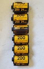 Lot Of 6 Rolls - Kodak 35mm Print Film 200 24 Exposure Expired In Cases