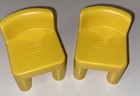 Little Tikes Dollhouse Furniture Chairs Kitchen Yellow Chair Set Of 2 Vintage