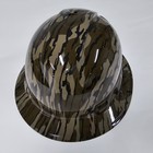 Full Brim Hard Hat Custom Hydro Dipped In Mossy Oak Bottomland Camo Old School