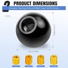 Universal Round Ball Shifter Knobs  Chrome Finish Weighted Cool Gear Black