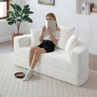 Convertible Sofa Bed Sleeper Futon Couch Floor Lounge Loveseat With Pillows